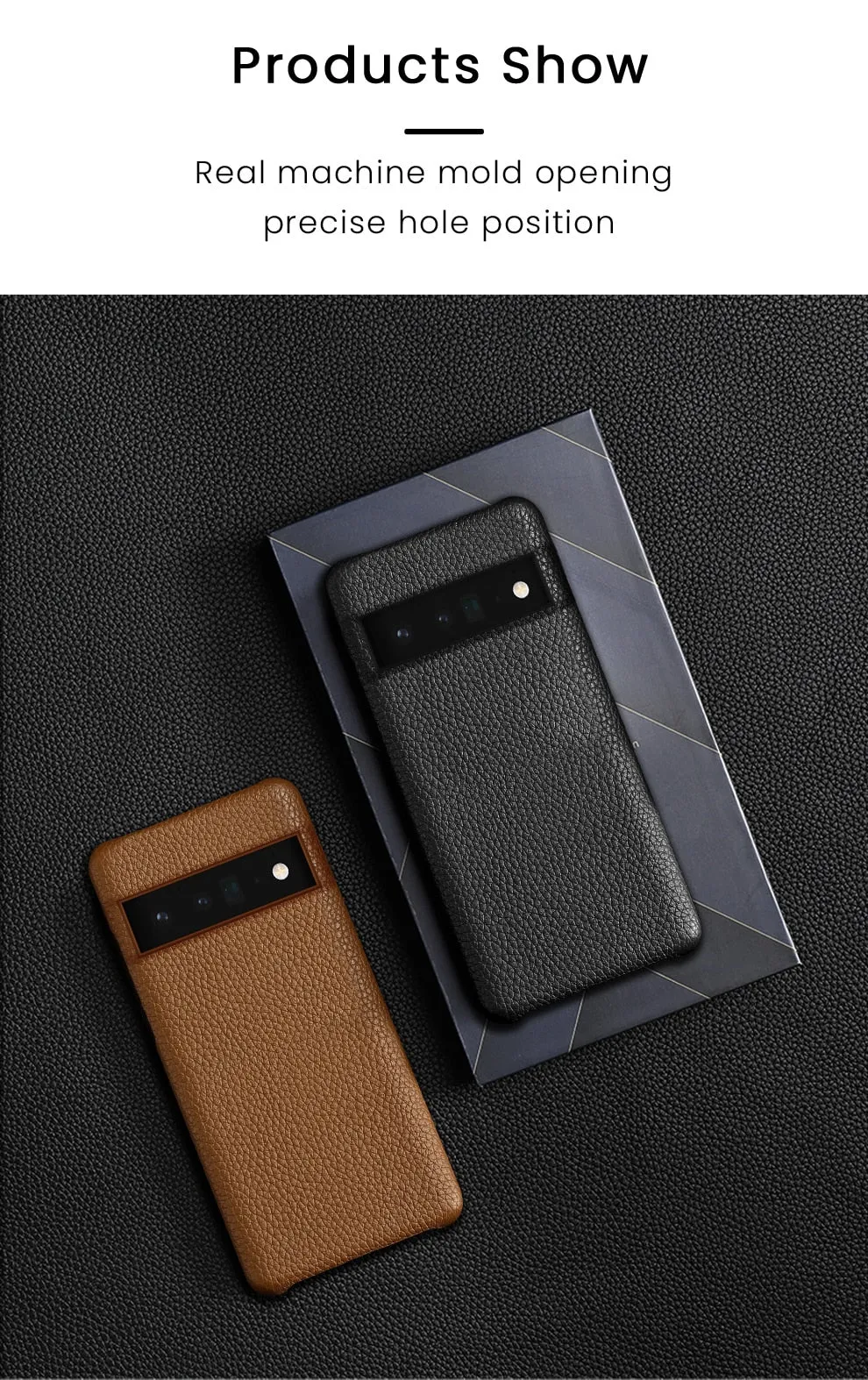 Luxury Fashion Cowhide Genuine Leather Phone Case For Google Pixel