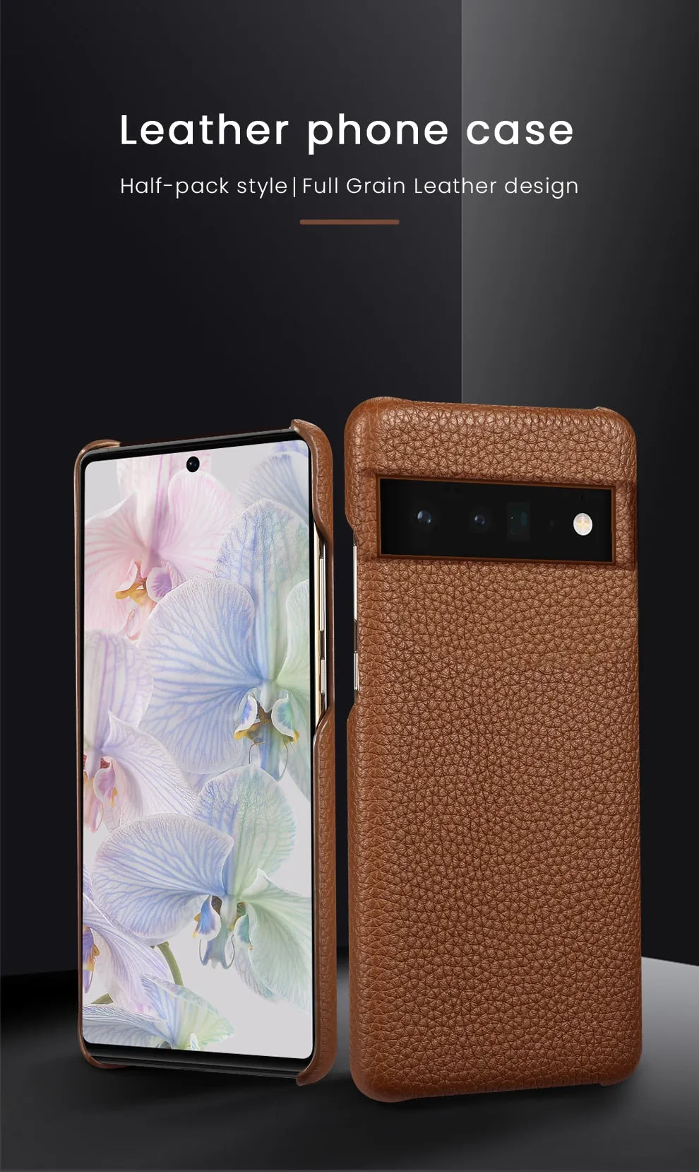 Luxury Fashion Cowhide Genuine Leather Phone Case For Google Pixel