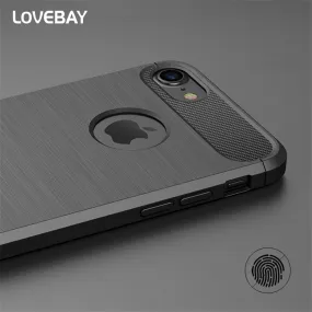 Luxury Shockproof Phone Case For iPhone 7 7 Plus 6 6s Plus 5 5s SE Case New Carbon Fiber Soft TPU Drawing Phone Case Back Cover