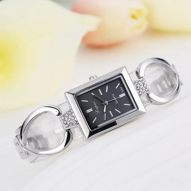 Lvpai Brand Stainess Steel Dress Watches Girls Quartz Watch Bracelet Watch Ladies Fashion Women Crystal Round Wristwatch