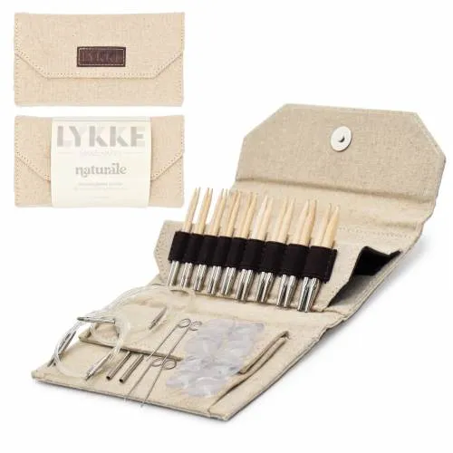 Lykke Naturale 3.5" Interchangeable Circular Needle Set | With Carrying Case