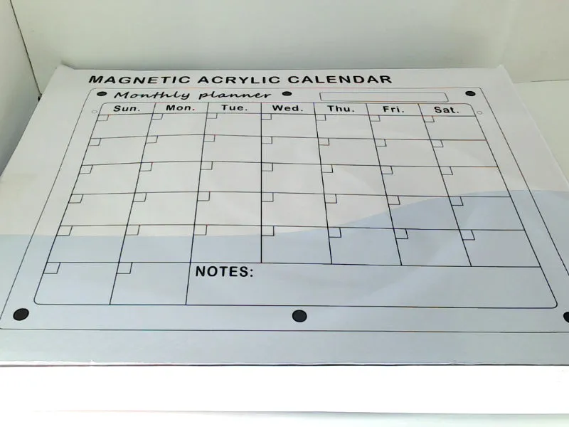 Magnetic Acrylic Monthly Calendar 16x12