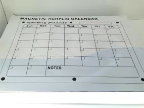 Magnetic Acrylic Monthly Calendar 16x12