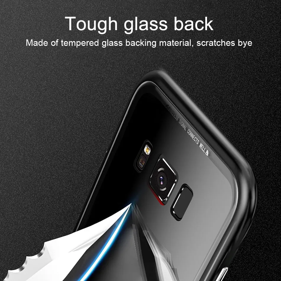 Magnetic Adsorption Metal Phone Case For Xiaomi Redmi Note 7 5 6 Pro 6A Mi 9 8 lite Mi9 SE POCO F1 Tempered Glass Magnet Cover