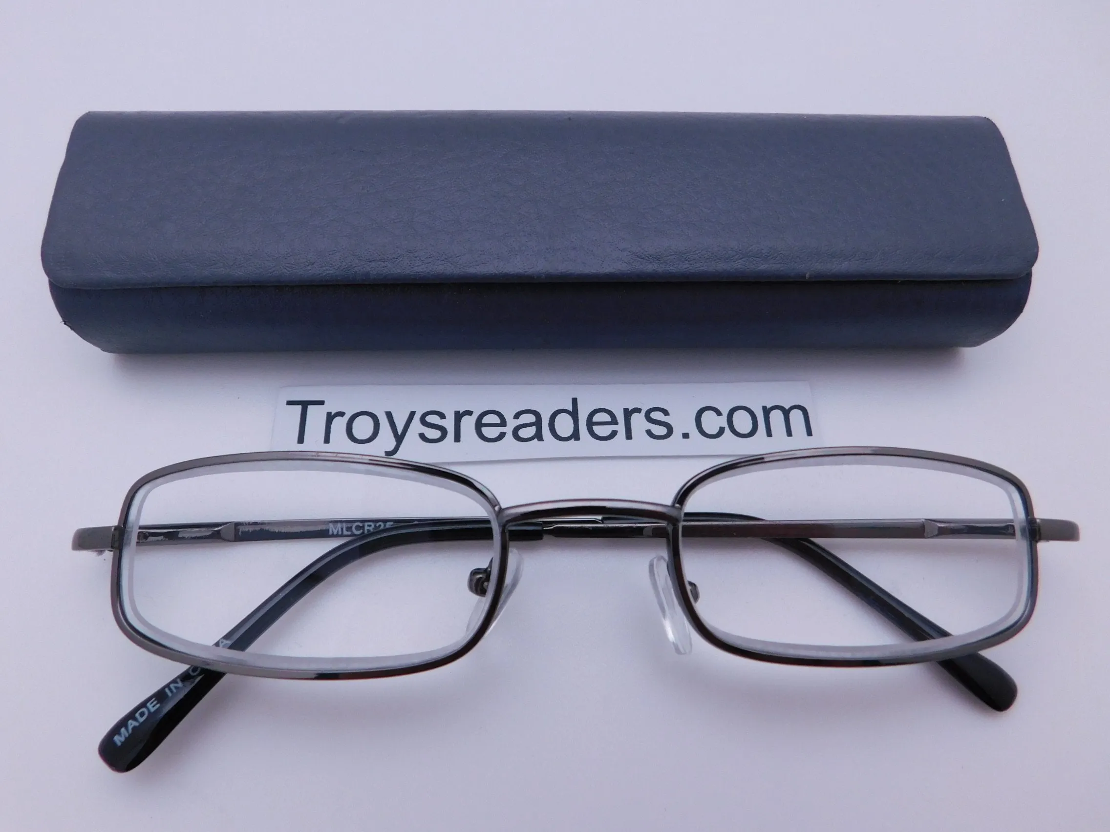 Magnetic Leather Metal Readers With Case in Four Colors