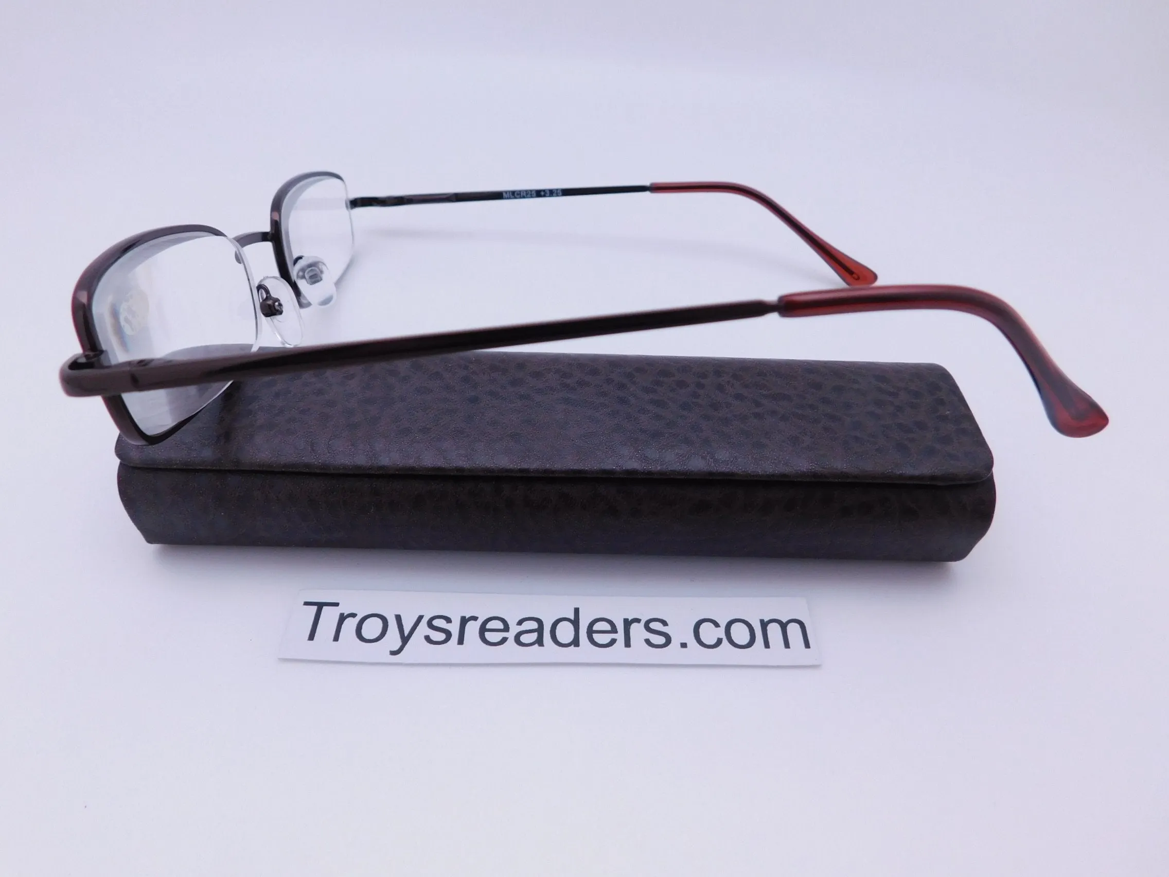 Magnetic Leather Metal Readers With Case in Four Colors