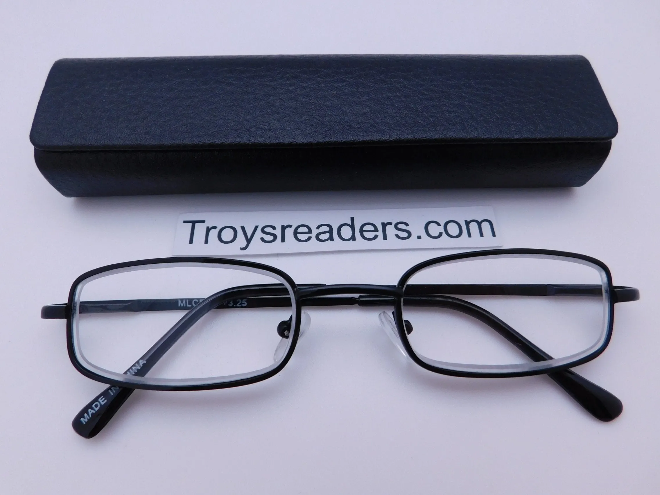 Magnetic Leather Metal Readers With Case in Four Colors