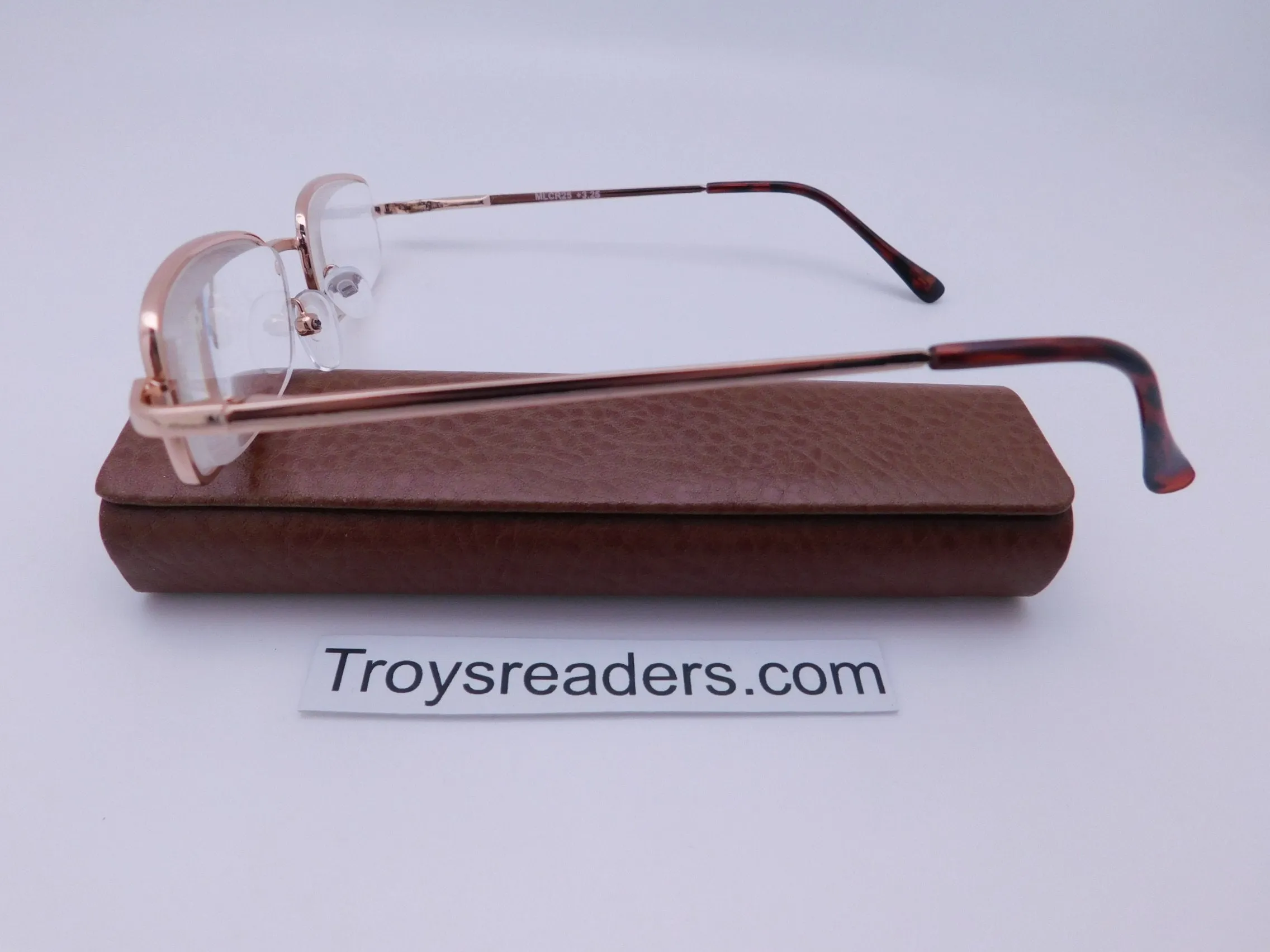 Magnetic Leather Metal Readers With Case in Four Colors