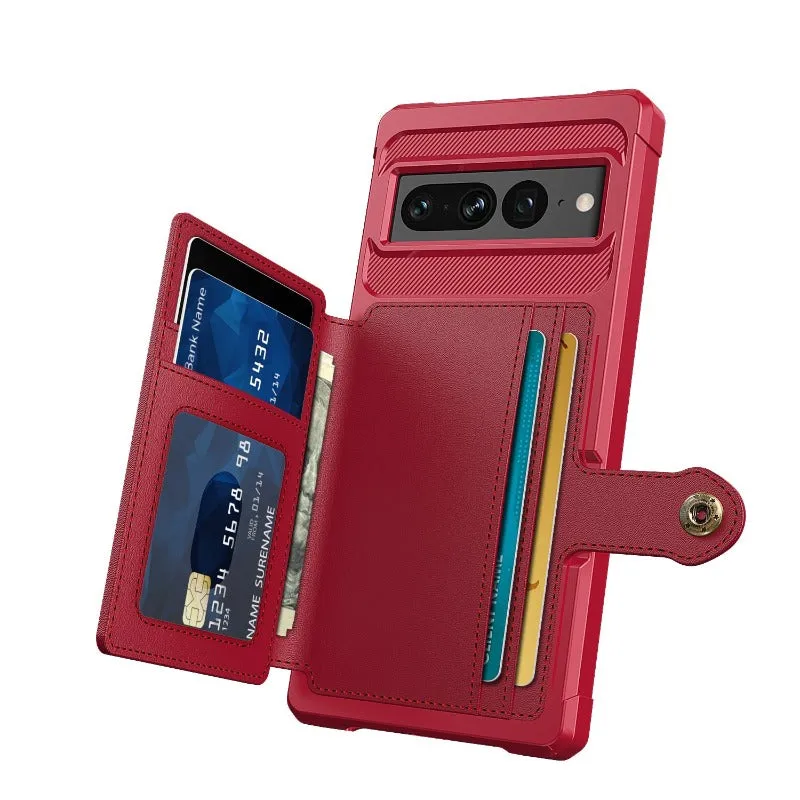 Magnetic Leather Wallet Cards Phone Case For Google Pixel