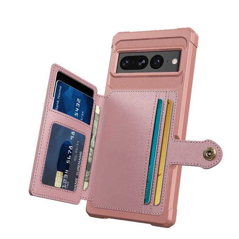 Magnetic Leather Wallet Cards Phone Case For Google Pixel