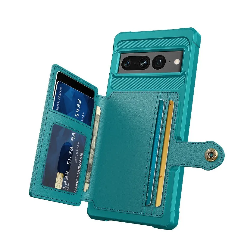 Magnetic Leather Wallet Cards Phone Case For Google Pixel