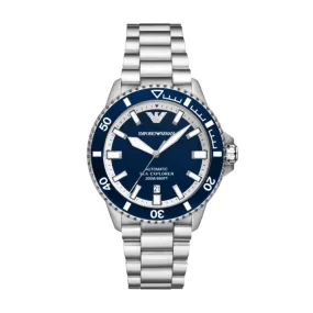 Men Sea Explorer Silver 42mm Watch