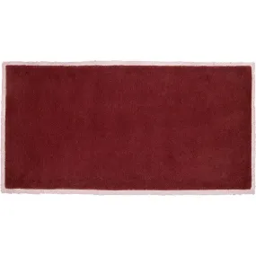 Minuteman Rectangular Wool Hearth Rug 44 x 22 Plum Wine