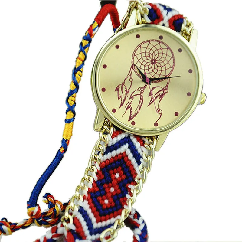 New Dreamcatcher Women's Watch - Friendship Pattern Braided Bracelet