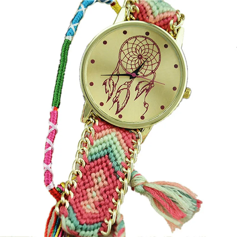 New Dreamcatcher Women's Watch - Friendship Pattern Braided Bracelet