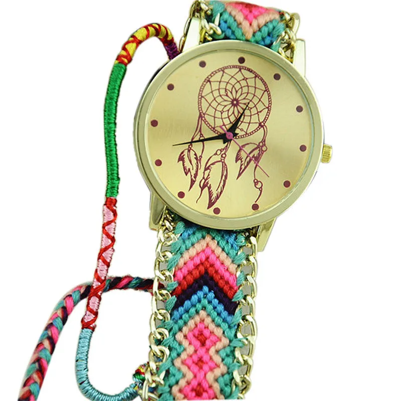 New Dreamcatcher Women's Watch - Friendship Pattern Braided Bracelet