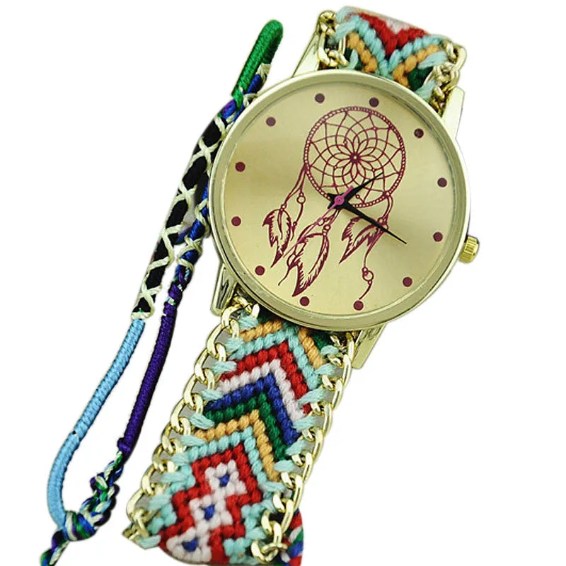 New Dreamcatcher Women's Watch - Friendship Pattern Braided Bracelet