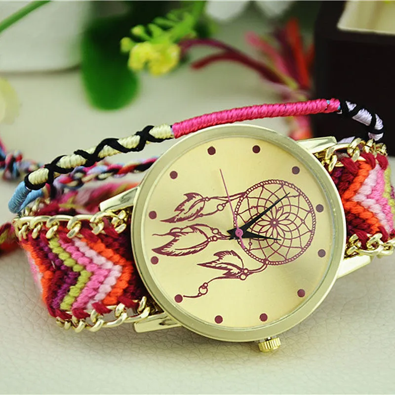 New Dreamcatcher Women's Watch - Friendship Pattern Braided Bracelet