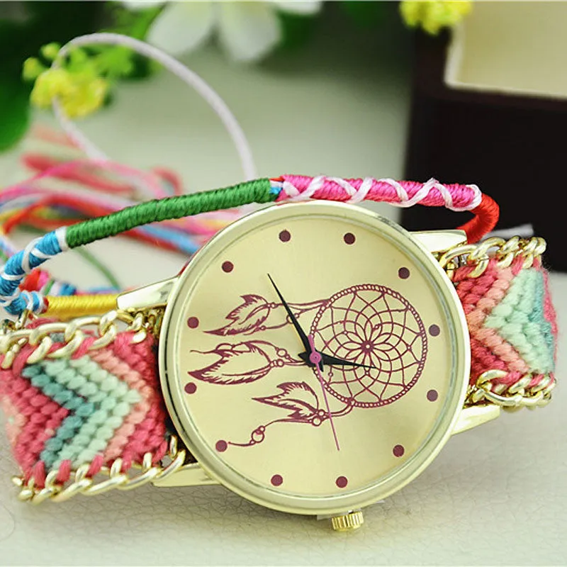 New Dreamcatcher Women's Watch - Friendship Pattern Braided Bracelet