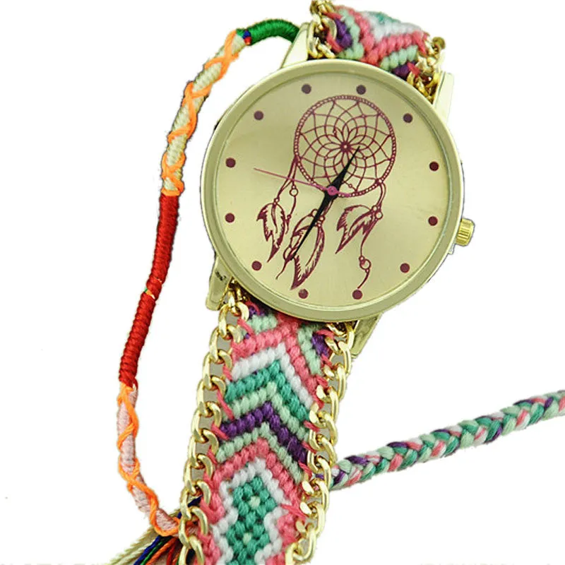 New Dreamcatcher Women's Watch - Friendship Pattern Braided Bracelet