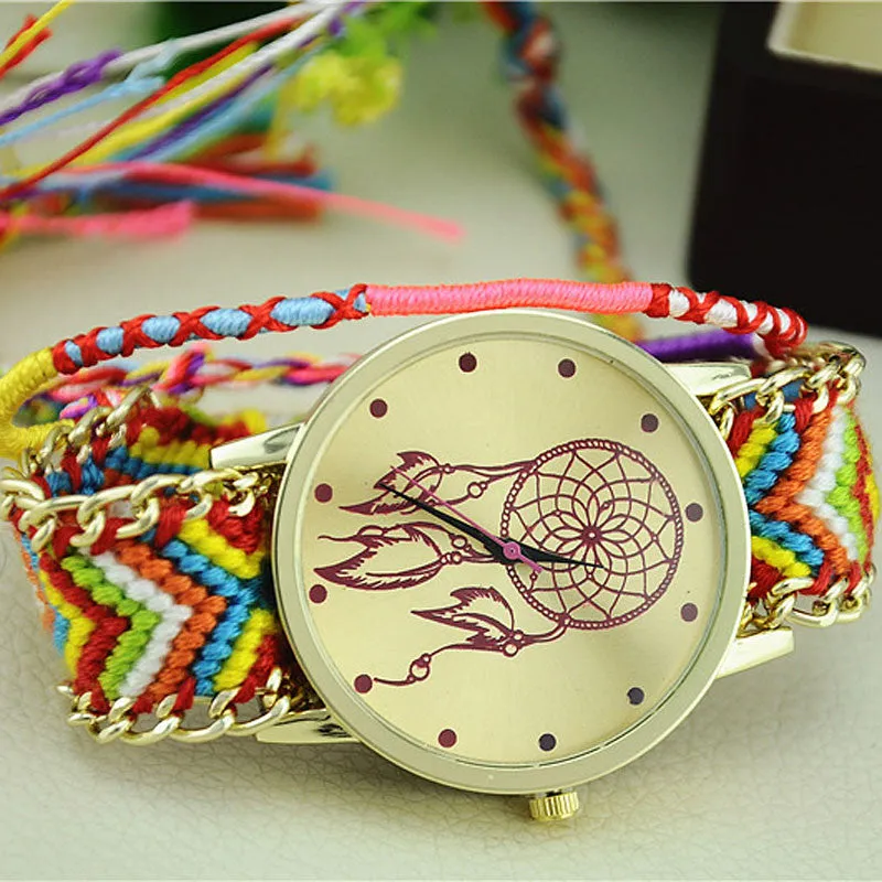 New Dreamcatcher Women's Watch - Friendship Pattern Braided Bracelet