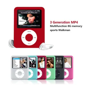 New fashion 32GB MP4 player MP4 2.0 inch screen support FM e-book movie image display color LCD free shipping