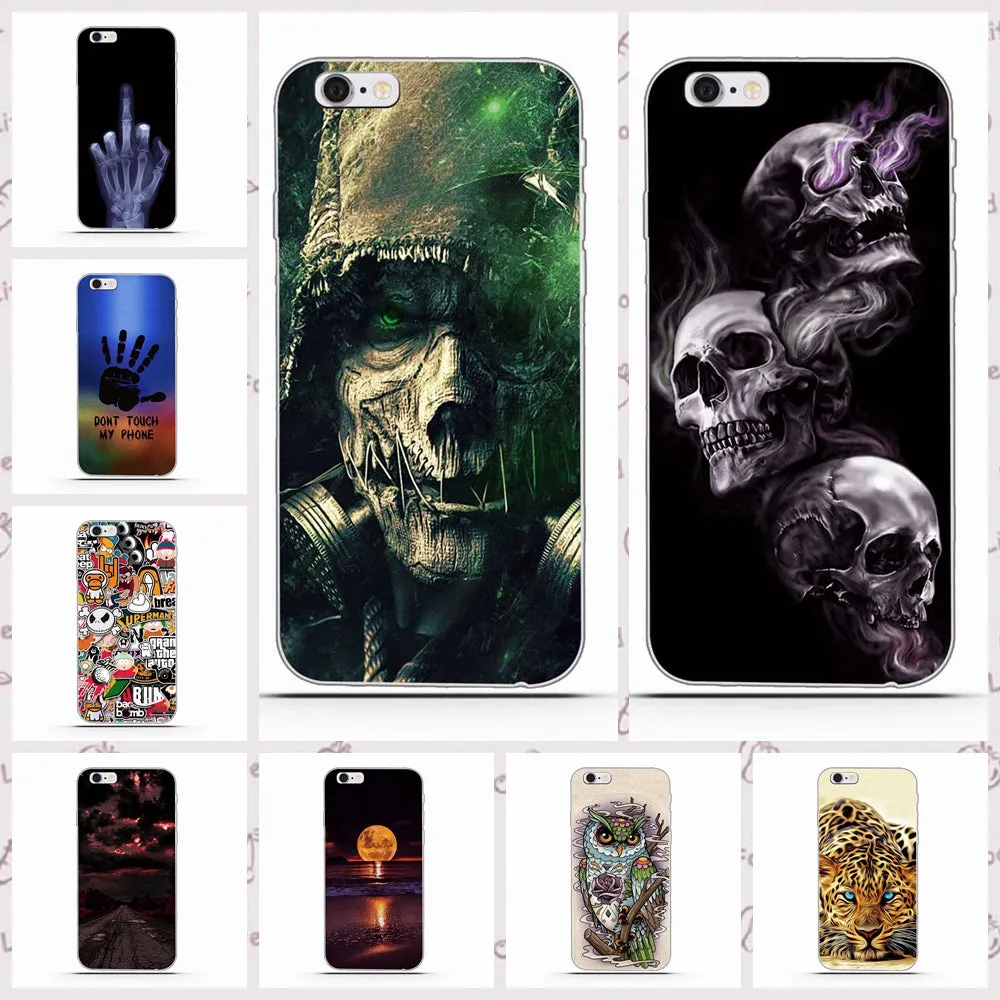 New Slim Rubber Back Cover Soft Silicone Gel Cover Fundas for iPhone 5S 5G Cartoon Phone Cases Protective Case for iPhone SE Bag