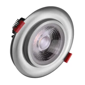 NICOR 4-inch LED Gimbal Recessed Downlight in Nickel, 3000K