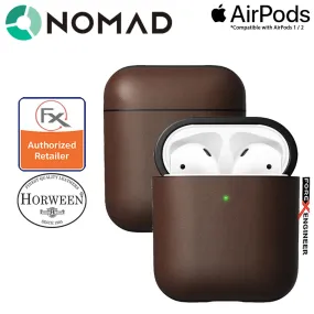 Nomad Rugged Case for AirPods and AirPods with Wireless Charging Case ( Airpods 1 & 2 Compatible ) - Rustic Brown color