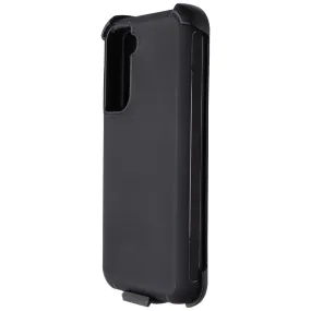 onn. Rugged Phone Case with Holster and Rotating Clip for Galaxy S21 5G - Black