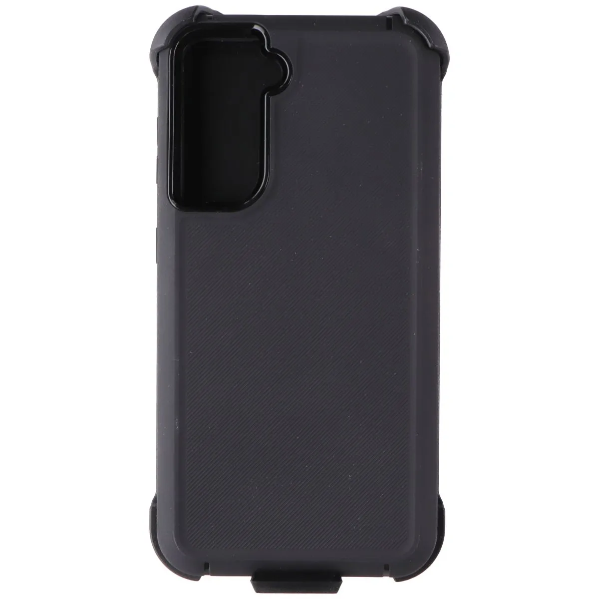 onn. Rugged Phone Case with Holster and Rotating Clip for Galaxy S21 5G - Black