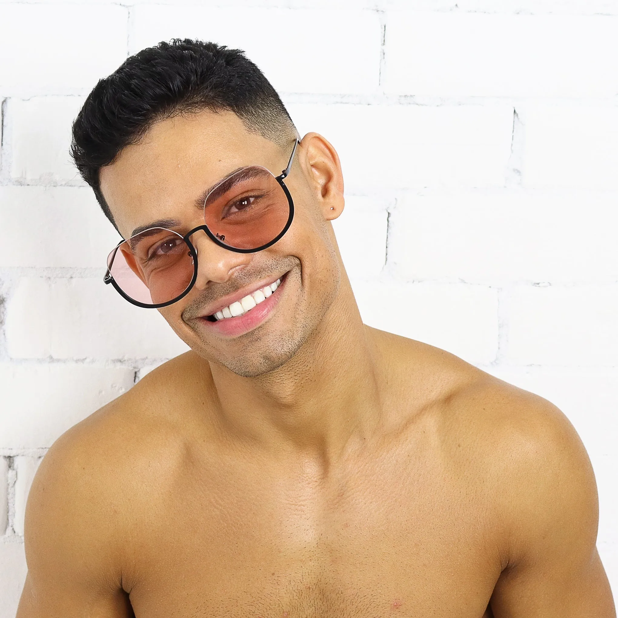 Oversized Realness Sunglasses - Pink