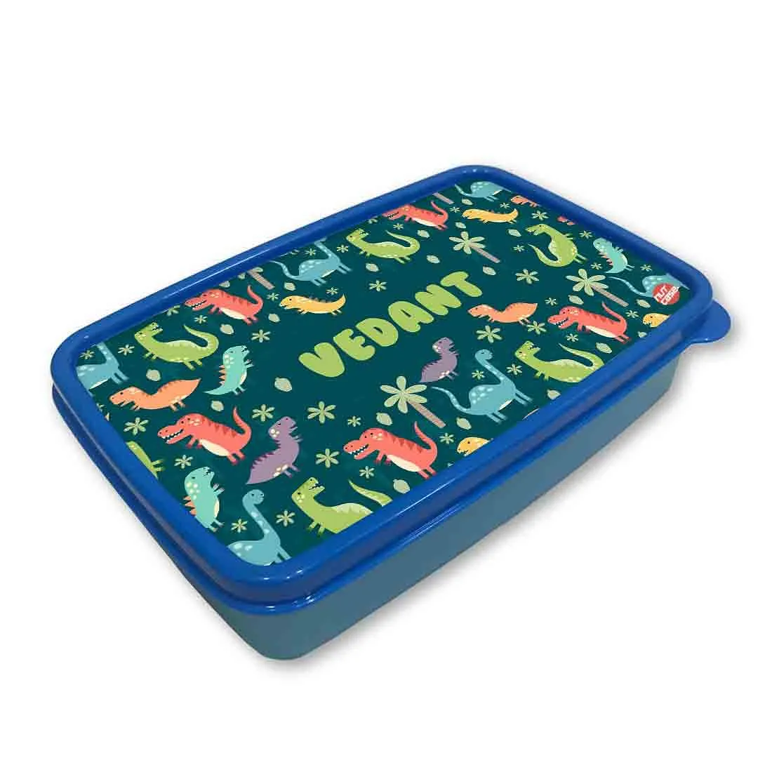 Personalized Snack Box for Kids Plastic Lunch Box for Boys -Dinosaur Forest