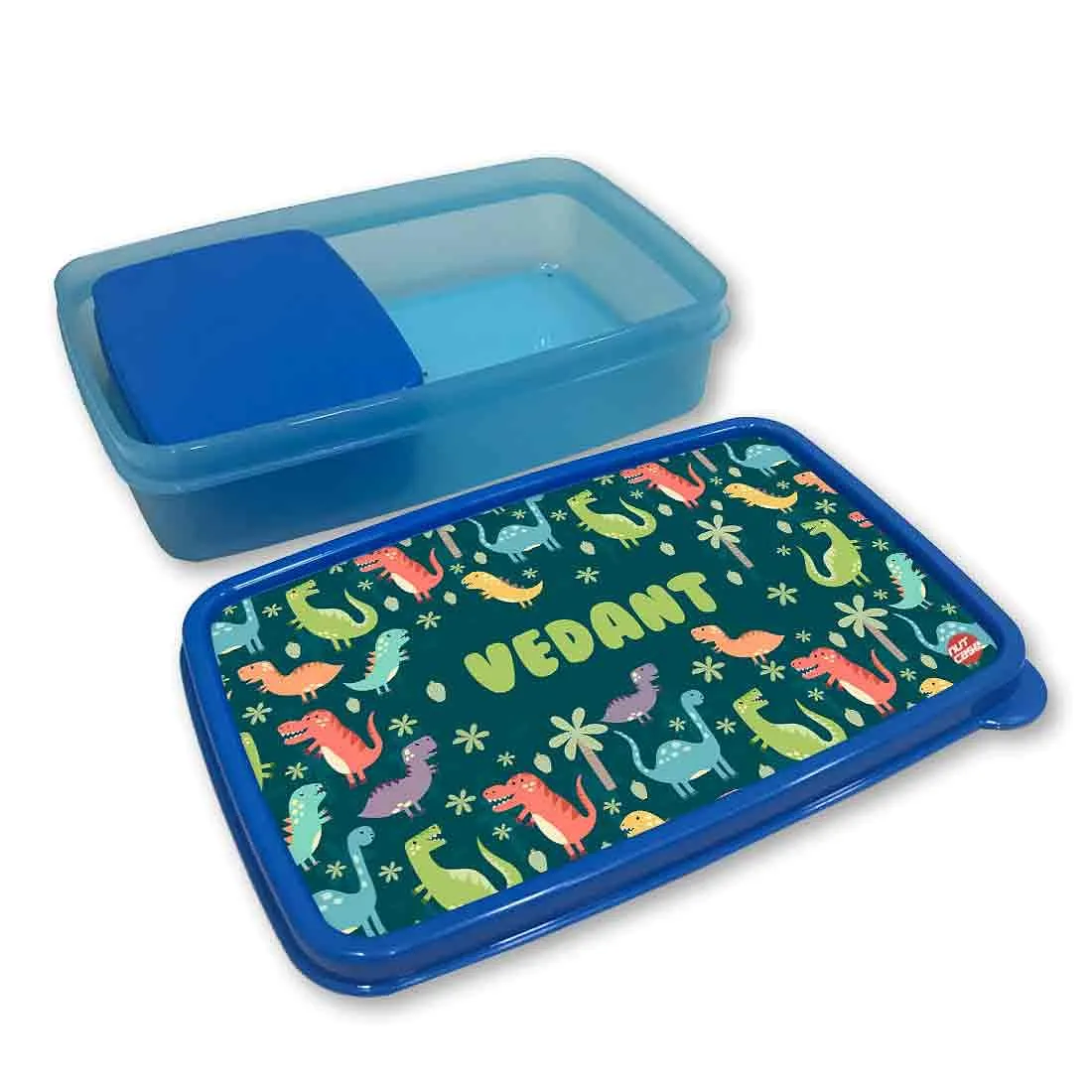 Personalized Snack Box for Kids Plastic Lunch Box for Boys -Dinosaur Forest