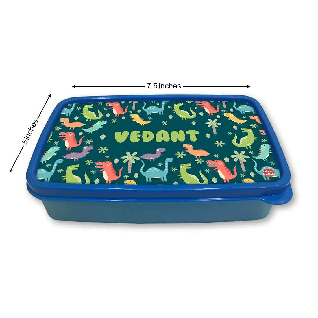 Personalized Snack Box for Kids Plastic Lunch Box for Boys -Dinosaur Forest