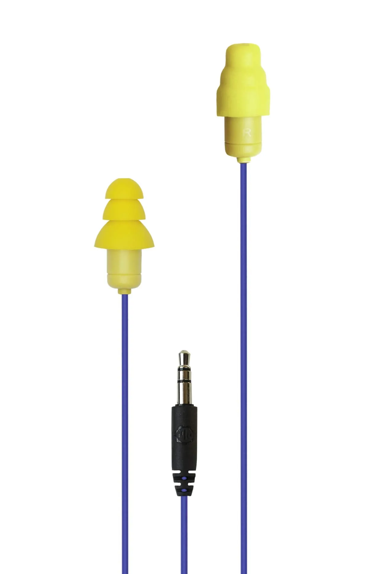 Plugfones Guardian in-Ear Earplug Earbud Hybrid - Noise Reduction in-Ear Headphones(Blue & Yellow)