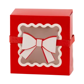 Red Bow Cookie Gift Boxes (6 pack)