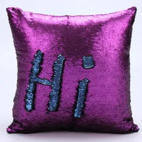 Reversible Sequin Mermaid Sequin Pillow Magical Color Changing Throw Pillow Cover Home Decor Cushion Cover Decorative Pillowcase