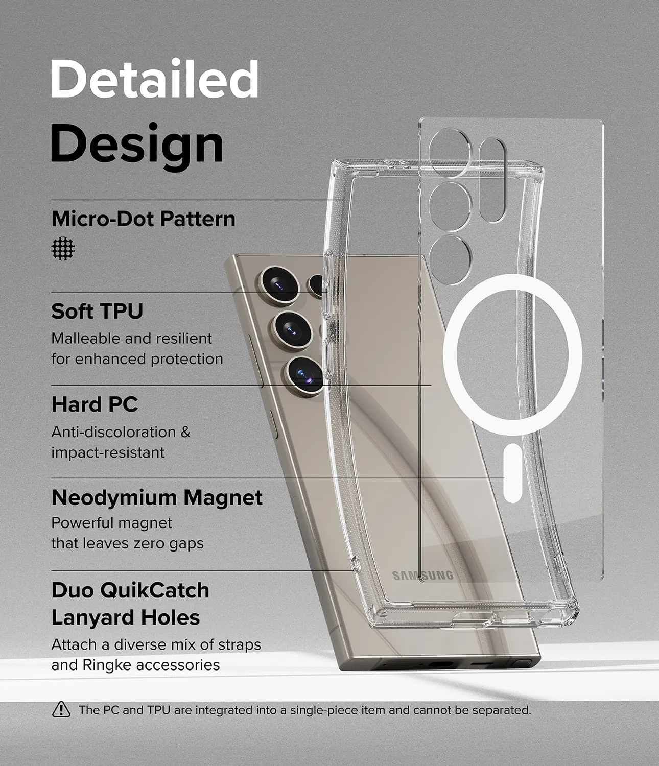 Ringke Samsung Galaxy S24 Ultra Fusion Magnetic Series Case Cover - Clear