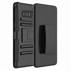 Samsung Galaxy Note 8 Armor Holster Clip Rugged Case Black