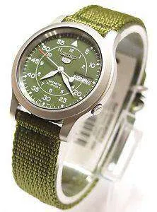 SEIKO SNK805K2 Automatic Green Automatic Nylon Strap Watch for Men