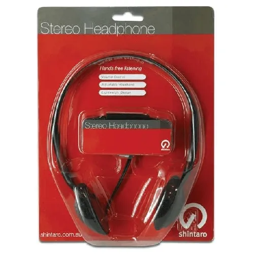 Shintaro SH-101 Light Weight Headphones Black Computer PC Volume Control