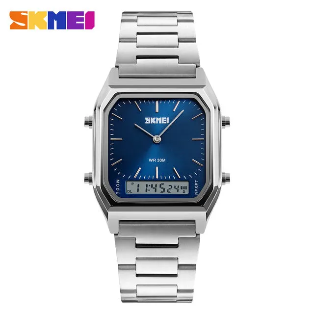 SKMEI Men Fashion Casual Quartz Wristwatches Digital Dual Time Sports Watches Chronograph Waterproof Relogio Masculino 1220