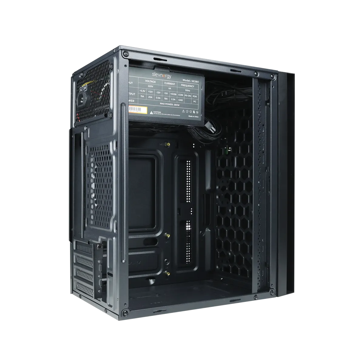 SLEVCASE A-Touch Micro ATX (mATX) PC Casing | Pre-Installed 380W Power Supply