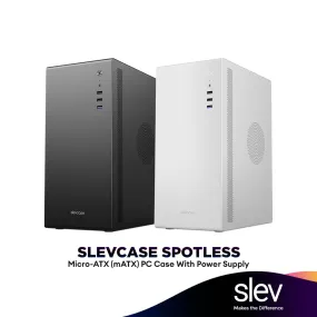 SLEVCASE Spotless Micro ATX (mATX) PC Casing | Pre-Installed 380W Power Supply