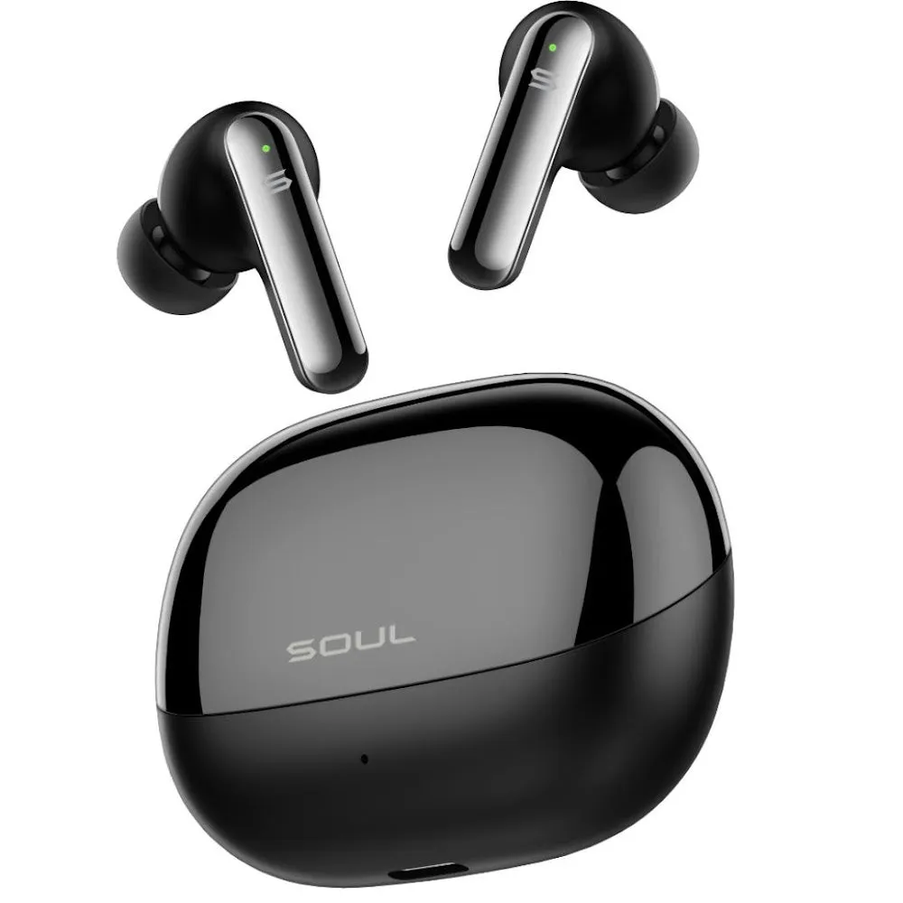 SOUL EMOTION ANC Active Noise Cancellation Earbuds with Dual Mics - Black