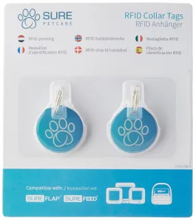 SureFlap SureFeed RFID Collar Tags - Pack of 2 for Non-Microchipped Pets