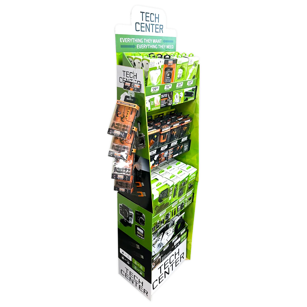 Tech Gift Floor Display Assortment Floor Display - 62 Pieces Per Retail Ready Display 88495