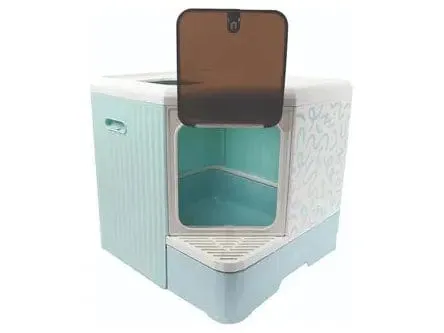 Terra Forma Eco Foldable Cat Litter Box Blue