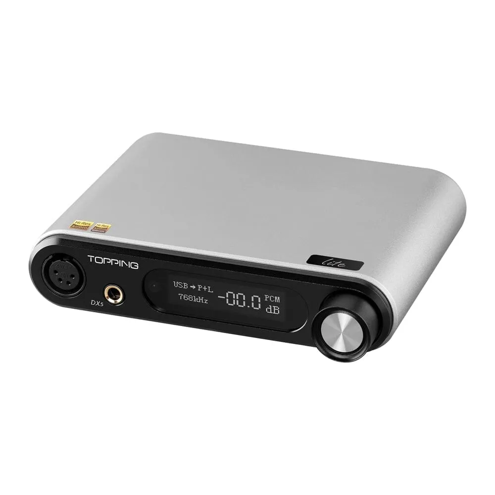 TOPPING DX5 Lite Hi-Res Audio Bluetooth 2×ES9068AS USB DAC & Headphone AMP